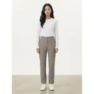 [하프클럽/올리비아하슬러]카키 지퍼포켓 뒷밴딩 일자핏 팬츠 OHBMPT901