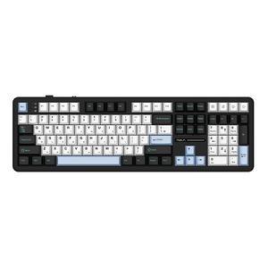 AULA F108 유무선 독거미 한글 기계식 키보드 펀키스 국내 정품 스카이 블랙, LEOBOG 저소음솜사탕축