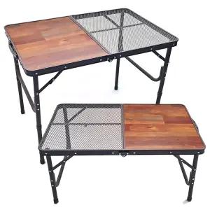 CN9060 2단높이 메쉬우드테이블 90X60cm