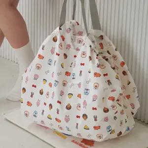 디어커스 브레드 이발소 콜라보 접이식 장바구니 팝콘 플리츠백