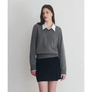 [드로우핏 우먼](타임스퀘어점패션관)투 플라이 립 브이넥 울 블렌디드 니트 [3COLOR]