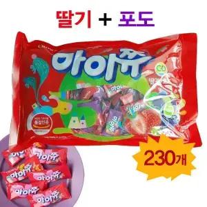 크라운 마이쭈 대용량 952g 약 230개입 딸기맛+포도맛