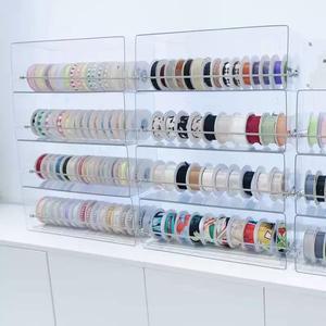 리본 거치대 걸이 아크릴 정리대 투명 꽃집 수납