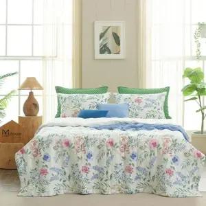 트로피컬 여름 순면100 줄누비 이불 패드세트 S Q K