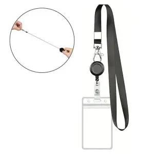 [하프클럽/]명찰줄 목걸이 투명 PVC 사원증 카드 케이스