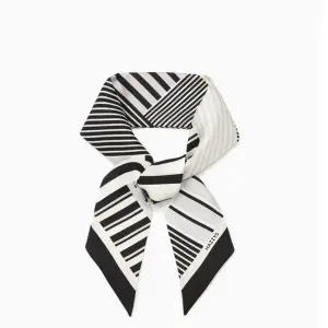 [AK분당점] [헤지스] [SILK100] 블랙 스트라이프 쁘띠 실크 스카프 HISC5E815BK