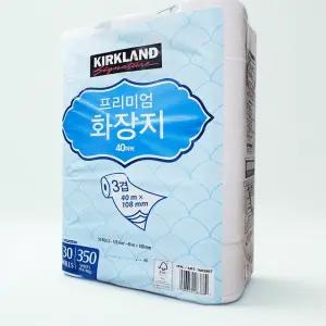 커클랜드 롤 휴지 3겹 40m 30롤1팩 코스트코  화장지 두루마리 물에잘녹는 무형광 프리