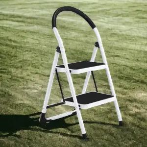 자광 접이식 사다리2단A형 광폭 안전발판 계단식/철제/안전/발판/스텝/미니/사다리/주방용/소형/가정용