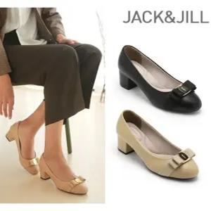 [잭앤질]잭앤질 리본장식 메모리폼 쿠션 펌프스 발볼선택형
