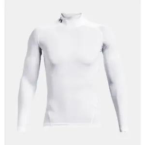 언더아머 남성 긴팔티 HeatGear 타이트한 화이트 이너웨어 1369606-100