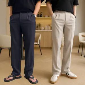 [노멀쉐이크][28-36 3종모음전] 3TYPE 9부 10부 롱기장 세미와이드 밴딩 슬랙스