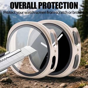 삼성 갤럭시 워치 8용 강화 유리+케이스 44mm40mm 화면 보호기 범퍼 쉘 하드 매트 전면 커버