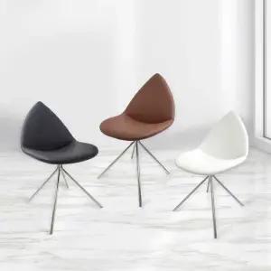 북유럽 보컨셉 의자 스테인레스 실버 미니멀리스트 물방울