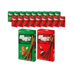 롯데웰푸드 빼빼로 아몬드 37g, 10개 + 빼빼로 초코 54g, 10개