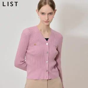 [리스트(LIST)] 데일리 골지 브이넥 니트 가디건 (택가격: 148000원)