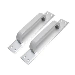 두일 마루보 판손잡이 실버 P128 2개 베란다 샷시 미닫이 건축 중문 업소용 현관 문고리 출입문