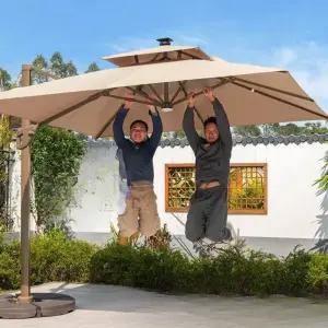 야외용 그늘막 정원 바베큐장 파티오 천막 가제보 플래그