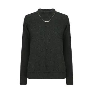 [크로커다일레이디] 크로커다일레이디 네크 장식 포인트 세미 티셔츠CLCWTS113