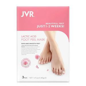 풋 필 마스크 - 3쌍 각질 제거 캘러스 제거제, 갈라진 발뒤꿈치와 죽은 피부, 건조한 피부를 하여 부드럽고 부드러운 발(로즈)을 선사합니다