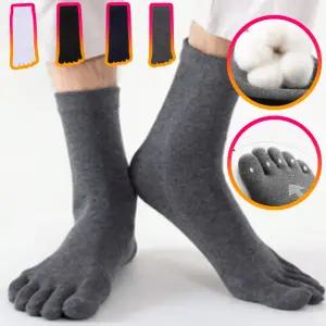 남성 발가락양말 10쌍 두꺼운 긴목 스포츠 양말 러닝 데일리 출근 등산용 땀흡수 순면소재 4컬러