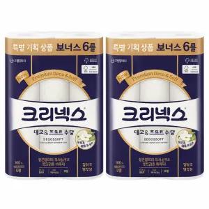 크리넥스 데코앤소프트 부케향 30롤 x 2팩 화장지 25M