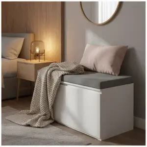 패브릭쿠션 800 수납벤치  보관함  스툴  의자  수납의자  정리함