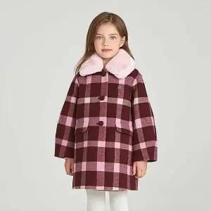 [보리보리/닥스리틀]닥스리틀 퍼카라 체크 핸드메이드코트 DTW10CC53M_PK