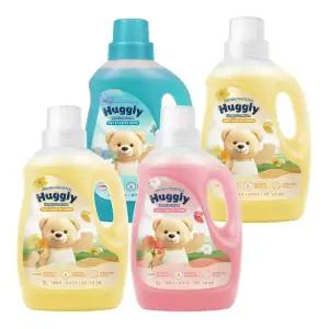 [3L 4개] 허글리 초고농축 액상 세탁세제 허글리선샤인 노벨라코튼 미스틱퍼퓸