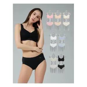 비밀특가푸마 바디웨어 여성 라이크라 프리미엄라인 노와이어 브라팬티 10종 세트 1582813