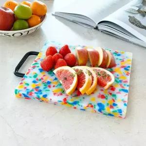 짐샌더슨 테라조 컬러 커팅보드 M 컬러도마 플레이팅 손잡이 도마