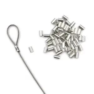 와이어슬리브 압착형 짠짠이 와이어고리 페럴 압착단자 케이블 커넥터 고정 연결 단자 부속품 100개