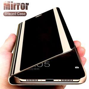 갤럭시 S24 S23 S22 S21 S20 울트라 플러스 FE S10 Funda 노트 코크 커버에 대한 미러 플립 휴대폰 케이스