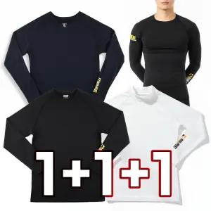긴팔 스판 언더셔츠 3장 세트 축구 야구 등산 라이딩 언더레이어 상의