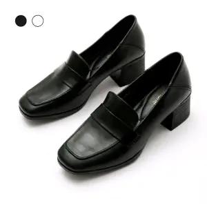 페조 여성 스퀘어토 미들힐 로퍼 클래식 정장 출근 PZSL-LUX-2913