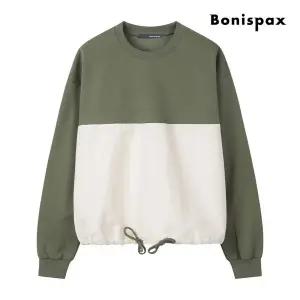 [보니스팍스](신세계 사우스시티)배색 스트링 루즈핏 맨투맨 (XQ1TS010M0)