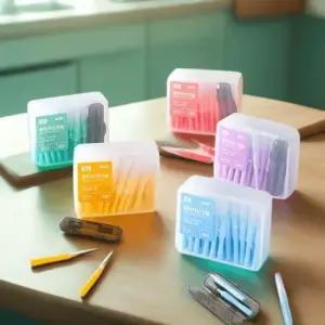 왕타 스마트 치실 치간칫솔 400개입 리필용 대용량 일회용 어금니 부드러운 잇몸