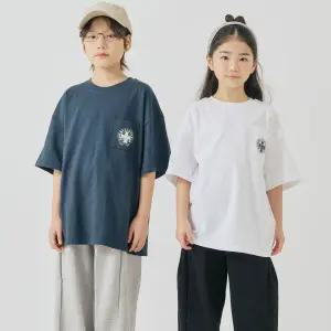 어린이 남아 여아 아동 유아 주니어 성인 데일리 티 크롭 로고 반팔 티셔츠