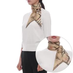 [버버리]26SS 여성 체크 실크 스카프 (8119960 SAND 26S)