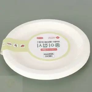 MoonH 캠핑일회용품 일회용파티접시 20cm 전자레인지OK 일회용 종이접시 8개입