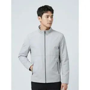 [파크랜드]라이트 그레이 스트레치 미니멀 점퍼 A1JJ2310125A_P416995462