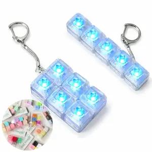 불빛 LED 키캡 키링 만들기 키보드 커스텀 5구 6구 딸깍 클리커 키홀더 단체선물