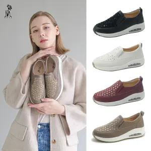 게일 큐빅 플라워 에어 키높이 슬립온 4cm