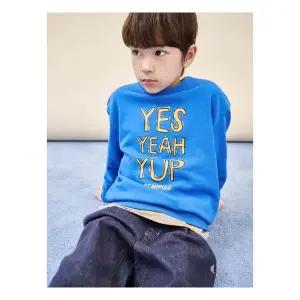 매장정품 [빈폴키즈]그래픽 스웨트 셔츠 - 블루 (BI5941U08P) 246395