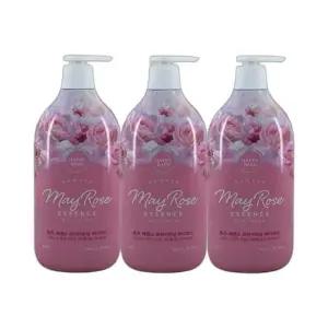 해피바스 로즈 에센스 바디워시 900g 3개