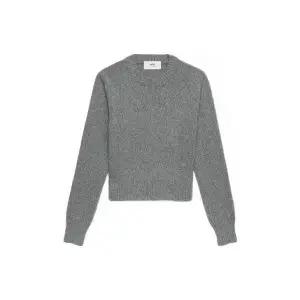 [아미] 여성 스몰 하트 로고 캐시미어 스웨터 헤더 그레이 134634630