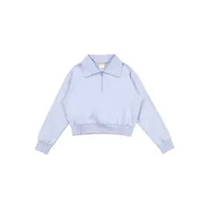 디스커버리 여성 크롭 트레이닝 반집업 맨투맨 티셔츠 DWTR43041-LDS