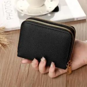 투지퍼 고급여성 명함 지갑 카드