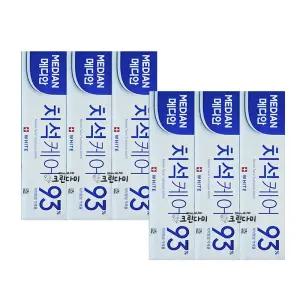 메디안 치석케어 치약 화이트 120g x6개