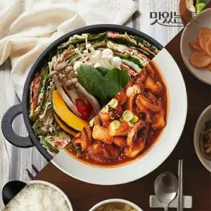 채선당 밀푀유나베 밀키트 2인분+매콤쫄깃 쭈꾸미볶음 620g