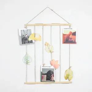 우드 포토 행거 노끈 벽에 사진 걸기 붙이기 꾸미기 폴라로이드꾸미기